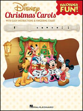 Disney Christmas Carols Recorder Fun! Recorder Book with Easy Instructions and Fingering Chart cover